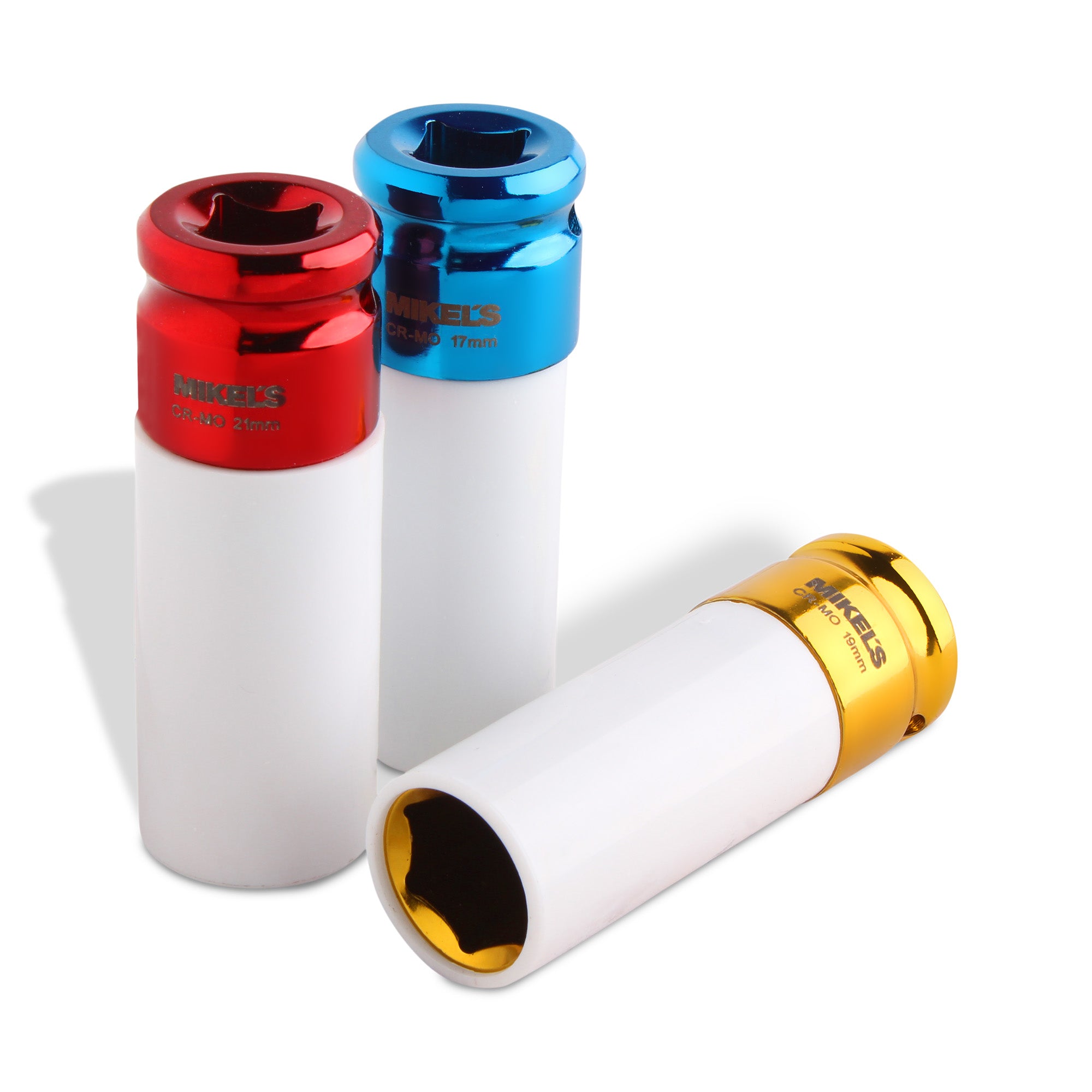 Juego dados de impacto, 3 pzas (17 mm, 19 mm & 21 mm)