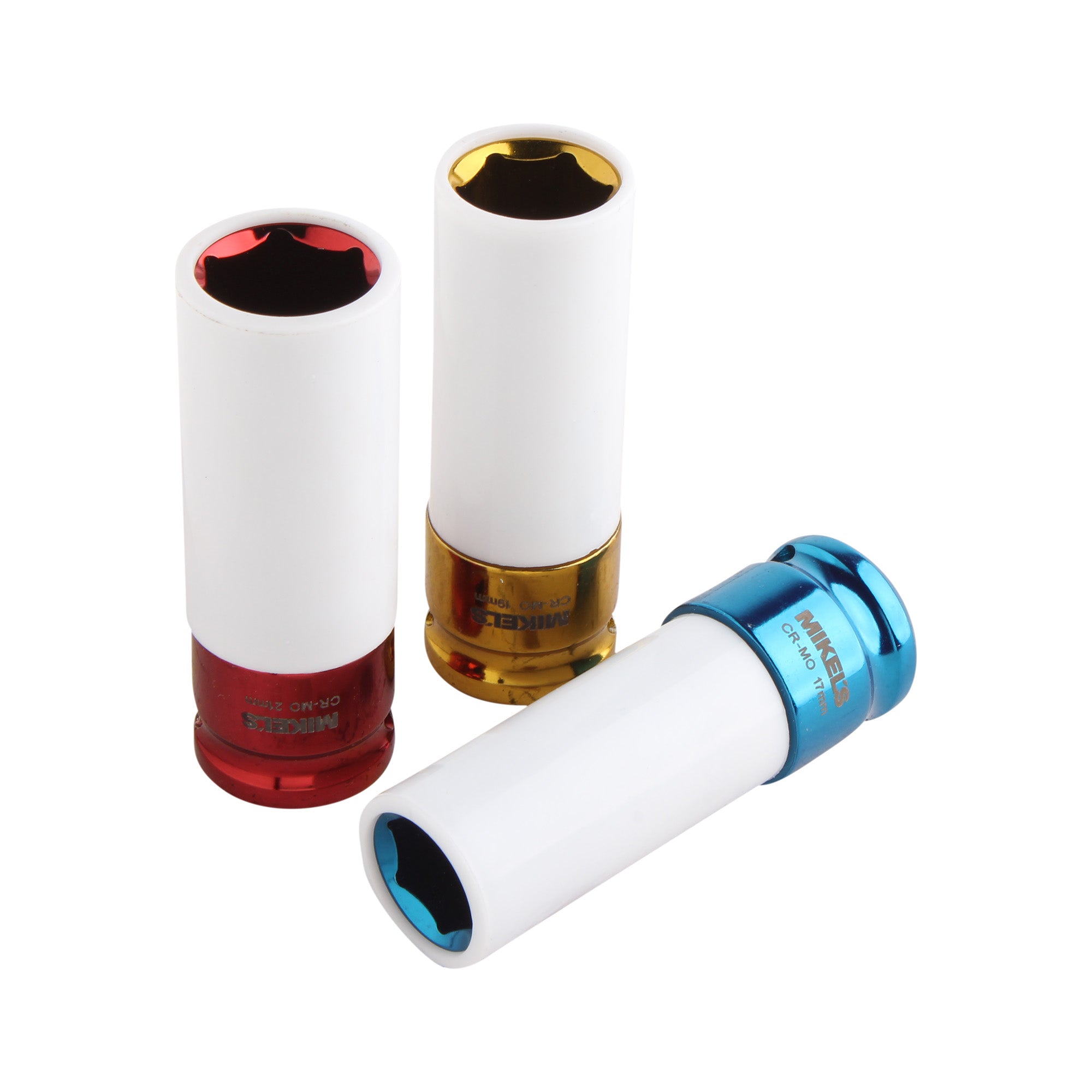 Juego dados de impacto, 3 pzas (17 mm, 19 mm & 21 mm)