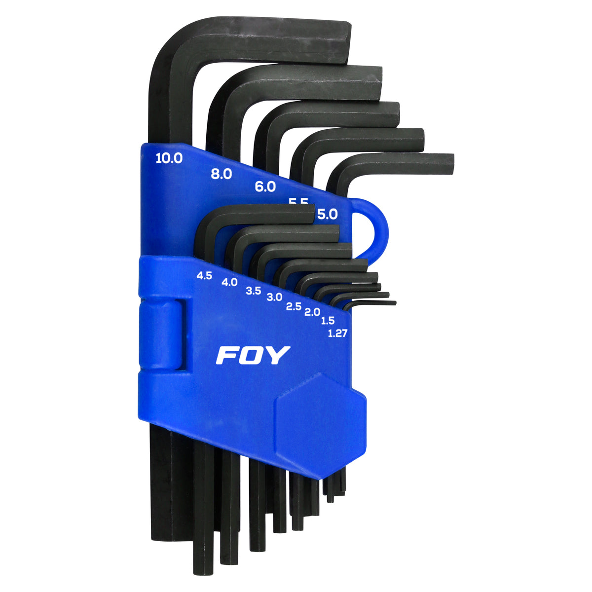 Foy - Jgo llaves hex L mm 13pz rack