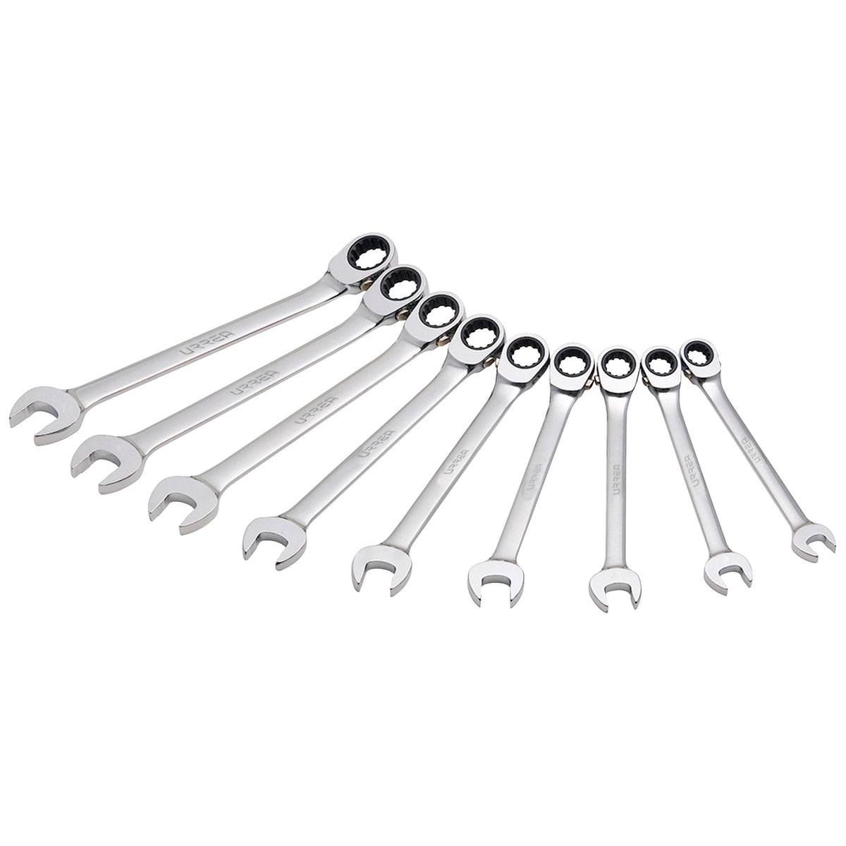 Urrea - Juego 9 llaves de matraca reversible spline pulgadas