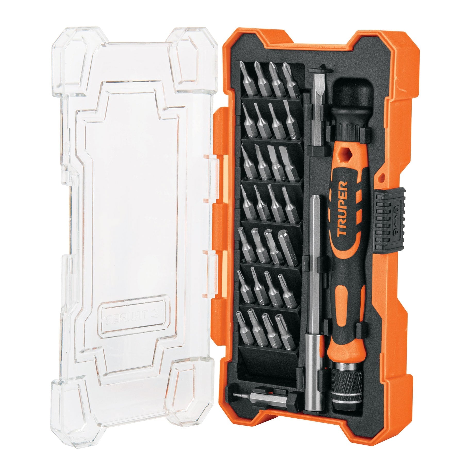 Desarmador de precision con 30 puntas y extension, Truper
