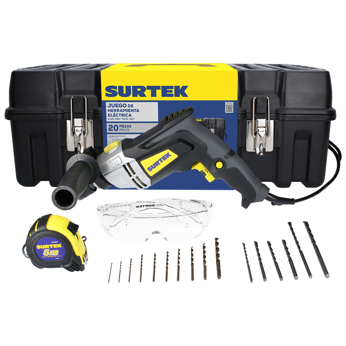 Surtek - Juego de rotomartillo con accesorios 20 pz