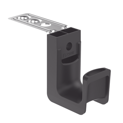 PANDUIT - Sujetador STRONGHOLD tipo J (J-Hook), Con Soporte para Montaje en Techo, Para 8 Cables Cat6, Nylon 6.6, Color Negro, Paquete de 50 Piezas