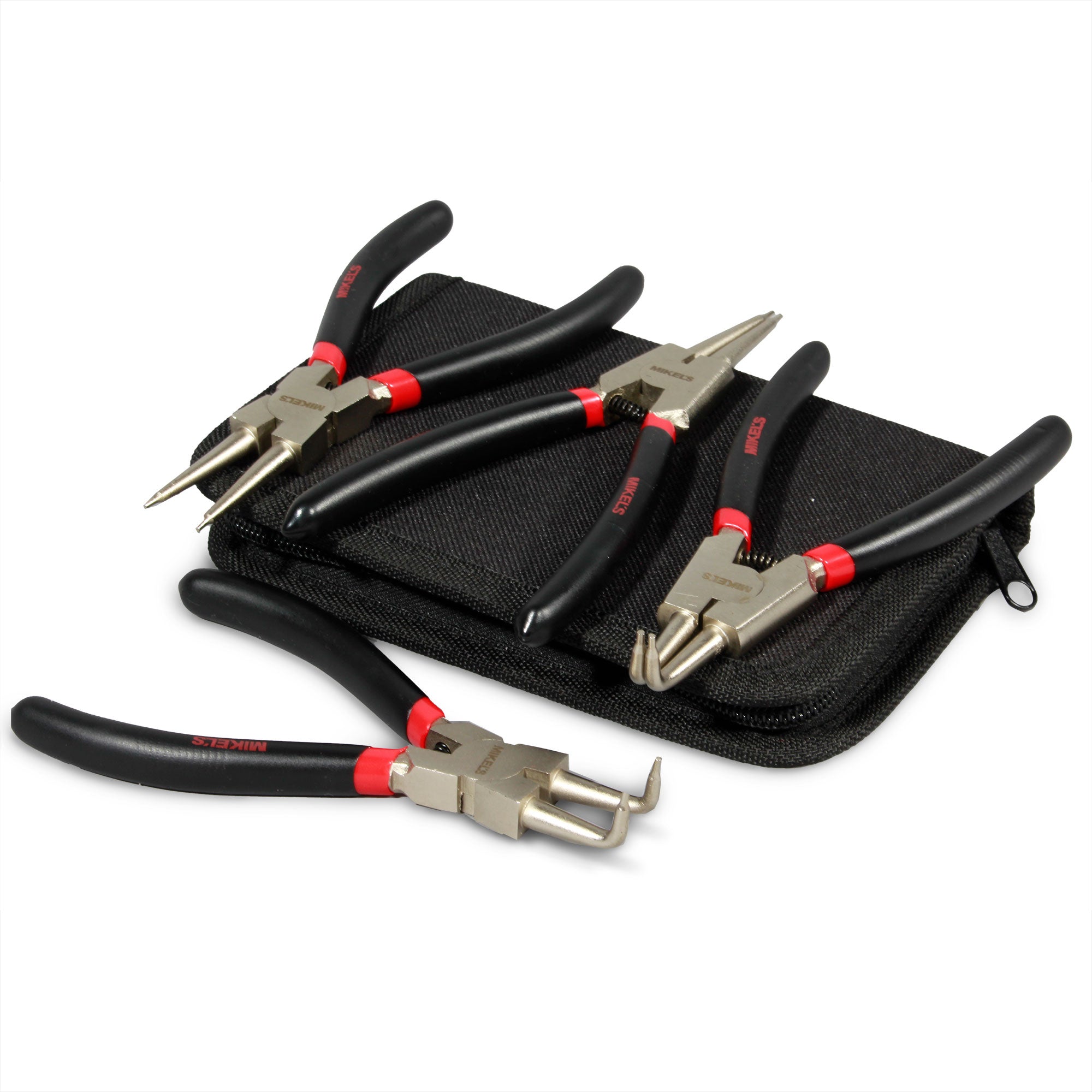 Juego de pinzas para anillos de retención 150 Mm (4 pzas)