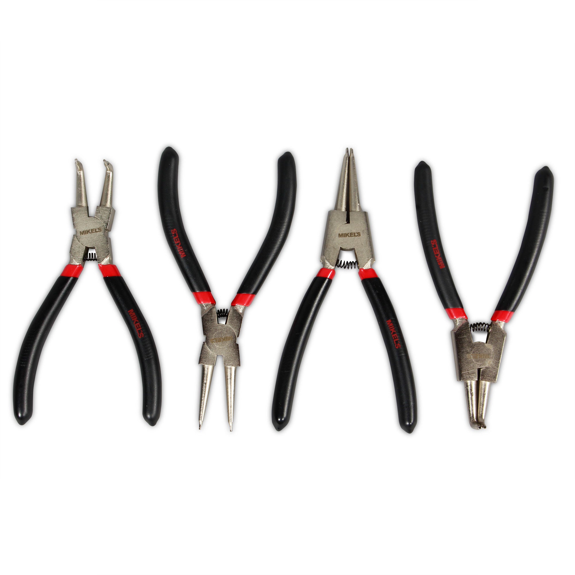 Juego de pinzas para anillos de retención 150 Mm (4 pzas)