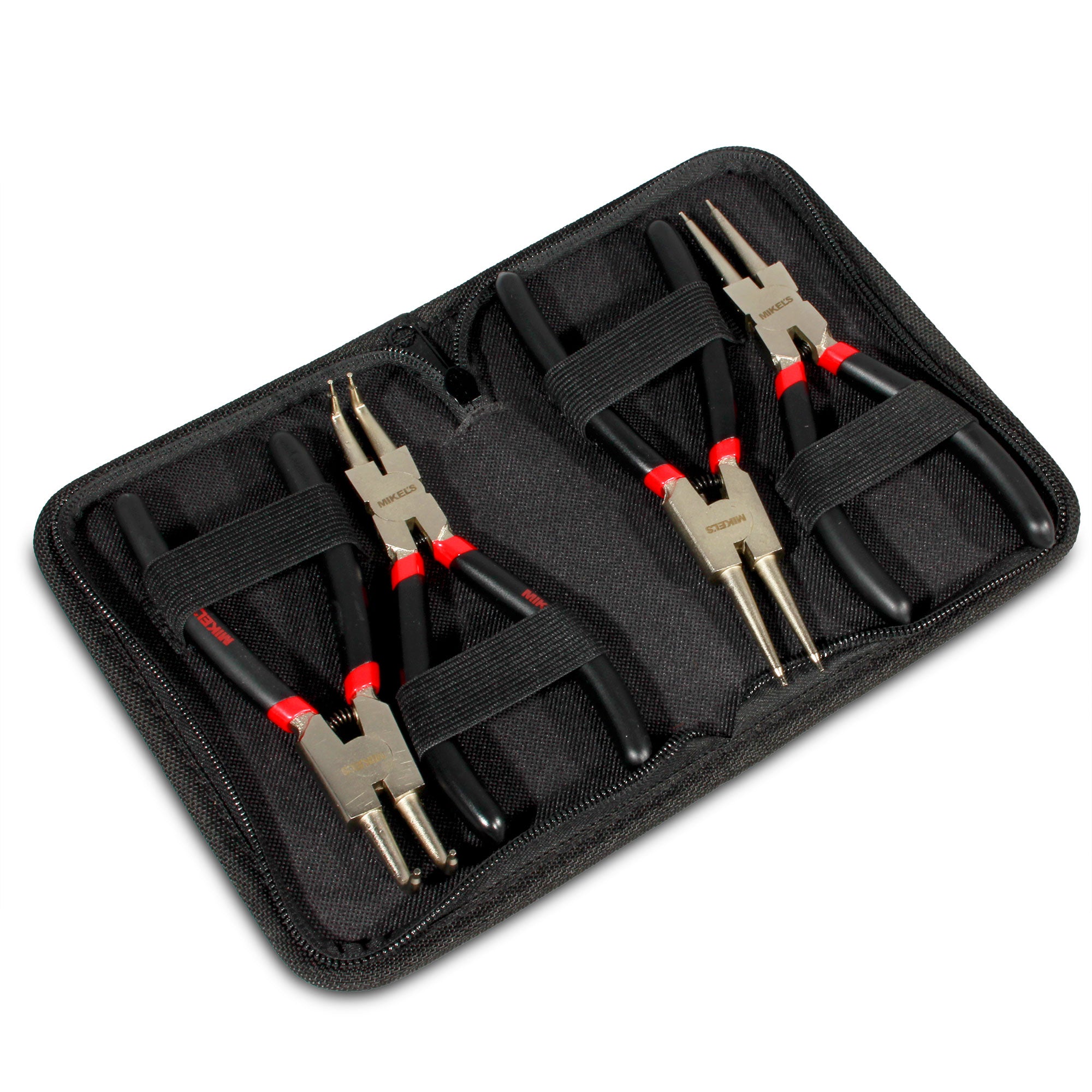Juego de pinzas para anillos de retención 150 Mm (4 pzas)