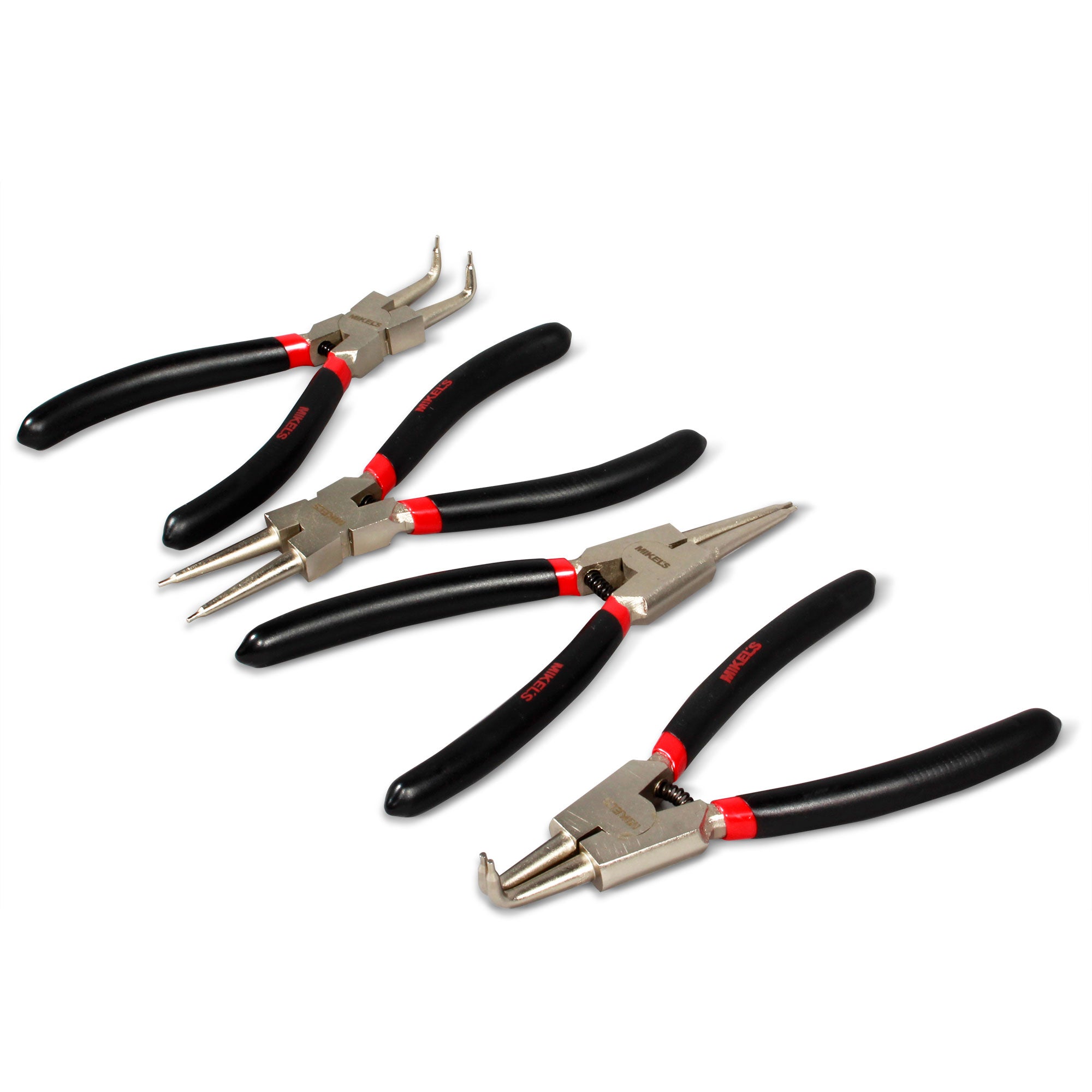 Juego de pinzas para anillos de retención 150 Mm (4 pzas)