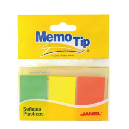 JANEL - Banderitas Plásticas Janel 2.54x4.3cm c/24 Bolsas