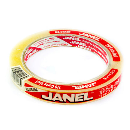 JANEL - Cinta Janel Adhesiva 119 12mm x 65m Transparente