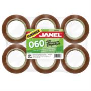 JANEL - Cinta Canela Janel 060 Empaque Adhesivo Hot-Melt 0.048x50m Paquete C/6