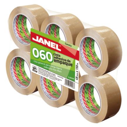 JANEL - CINTA JANEL EMPAQUE CANELA .048X150MTS PAQ C/6