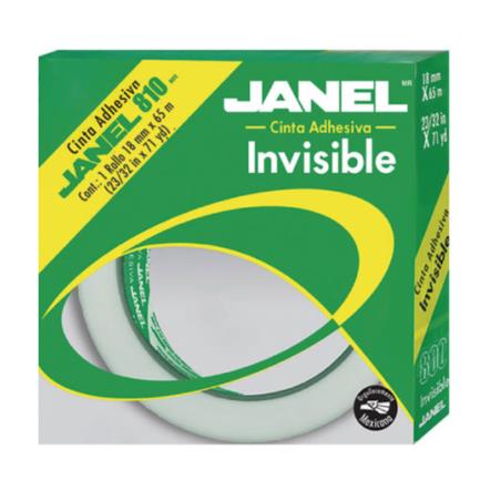 JANEL - Cinta Janel Adhesiva Invisible 810 Individual 18mmx65m en Bolsa