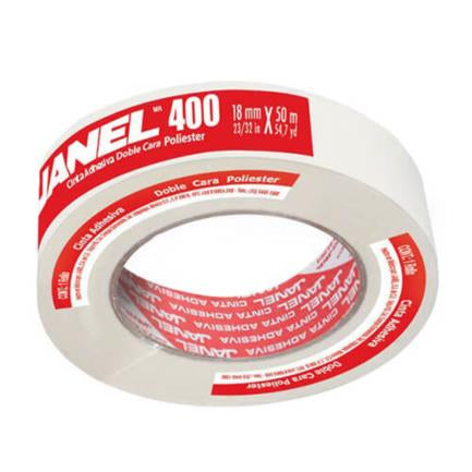 JANEL - CINTA ADHESIVA JANEL DOBLE CAPA POLIESTER 400 18 X 50