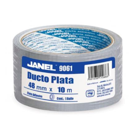 JANEL - Cinta Adhesiva Janel Ducto 9061 Plata 48mmx10m Pza