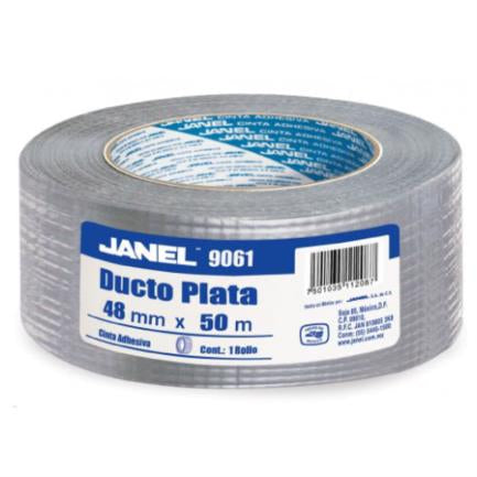 JANEL - Cinta Adhesiva Janel Ducto 9061 Plata 48mmx50m Pza
