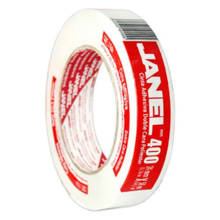 JANEL - Cinta Janel Doble Capa Poliéster 400 24mmx50m 1 Pieza
