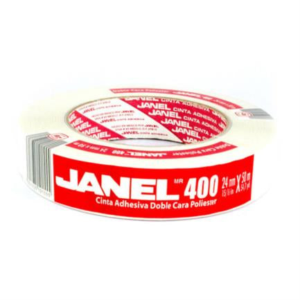 JANEL - Cinta Janel Doble Capa Poliéster 400 24mmx50m 1 Pieza