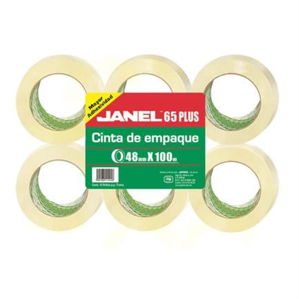 JANEL - CINTA JANEL EMPAQUE TRANSP .048X100MTS PAQ C/6