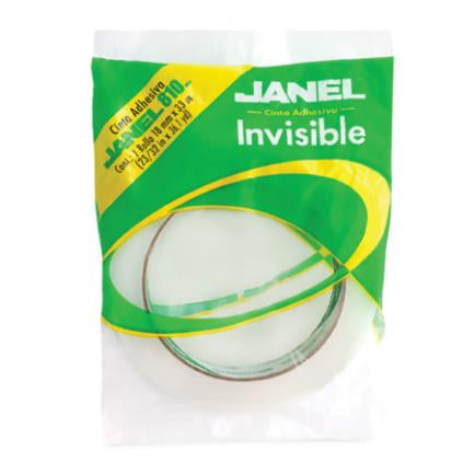 JANEL - Cinta Adhesiva Janel Invisible 810 en Bolsa 18mmx33m