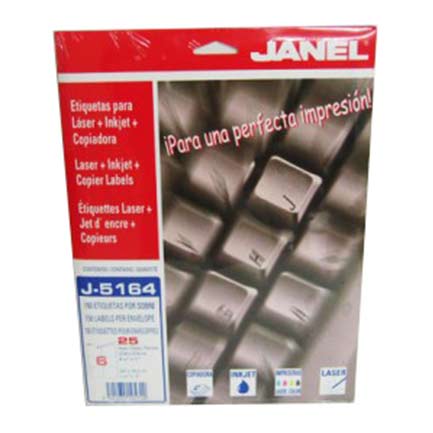 JANEL - ETIQUETA JANEL 108 CARTA LASER J5164 C/25HJS DE 6 ETIQ.