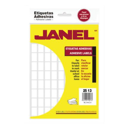 JANEL - Etiqueta Janel Adhesiva 25x13mm C/1440 #8