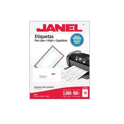 JANEL - ETIQUETA JANEL LASER 25X67 100H C/3000