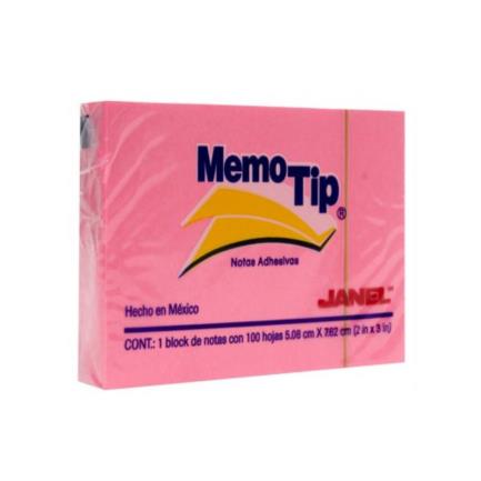 JANEL - Notas Adhesivas Janel Memo Tip 2x3" Colores Neón