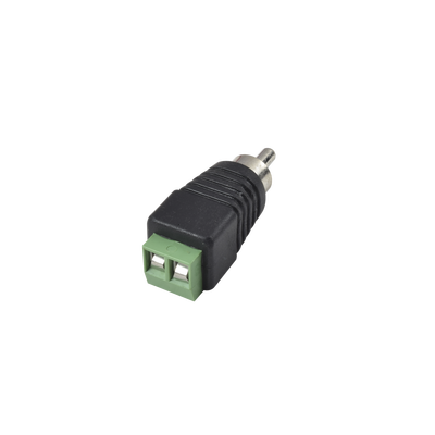 EPCOM POWERLINE - Adaptador RCA Macho Tipo Jack Polarizado / Terminales Tipo Tornillo / Polarizado (+/-) / Recomendado para Video y Audio en Sistemas de Video Vigilancia a 2 Hilos