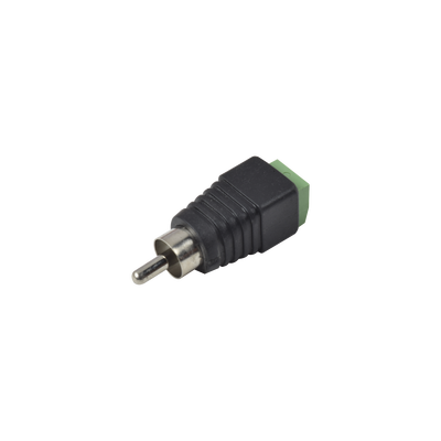 EPCOM POWERLINE - Adaptador RCA Macho Tipo Jack Polarizado / Terminales Tipo Tornillo / Polarizado (+/-) / Recomendado para Video y Audio en Sistemas de Video Vigilancia a 2 Hilos