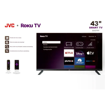 JVC - Televisor JVC 43" Smart TV Roku FHD SI43FRF Frameless