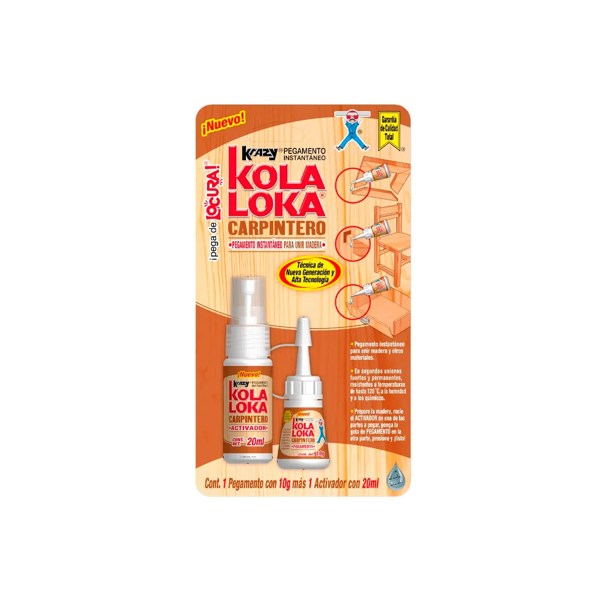 Adhesivo Instantaneo P/Carpintero 10Gr