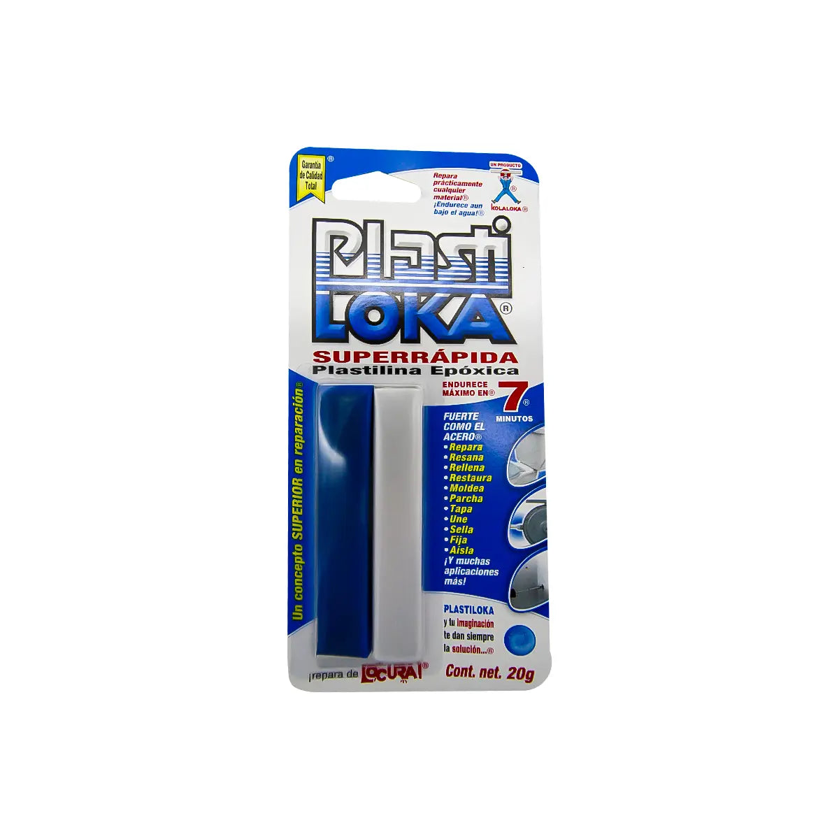 Adhesivo Epoxico En Plastilina 20 Gr (0.67 Oz) (Plastiloka Super Rapida)