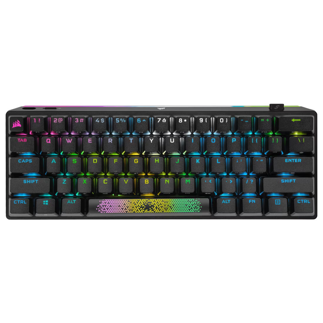 CORSAIR - Teclado Mecánico Corsair K70 Pro Mini Inalámbrico RGB 60 Switch Cherry MX Rojo/Blanco