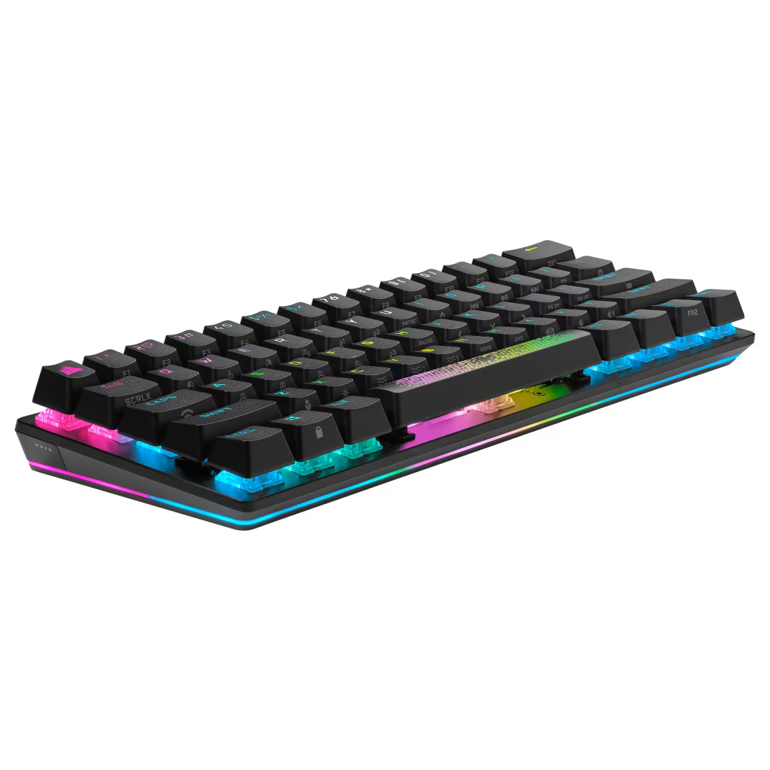 CORSAIR - Teclado Mecánico Corsair K70 Pro Mini Inalámbrico RGB 60 Switch Cherry MX Rojo/Blanco