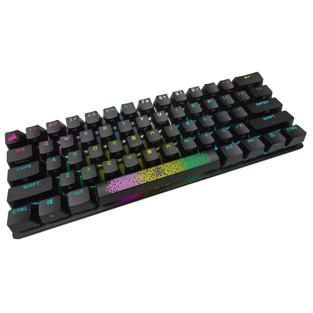 CORSAIR - Teclado Mecánico Corsair K70 Pro Mini Inalámbrico RGB 60 Switch Cherry MX Rojo/Blanco