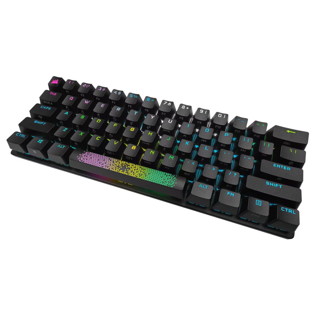 CORSAIR - Teclado Mecánico Corsair K70 Pro Mini Inalámbrico RGB 60 Switch Cherry MX Rojo/Blanco