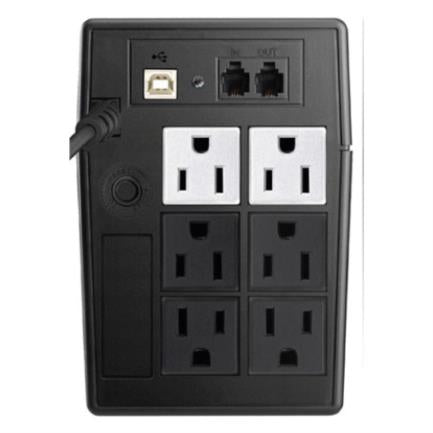 KOBLENZ - Regulador Koblenz 7016 NoBreak USB/R 700VA/360W Respaldo 25 Minutos 6 Contactos Garantía 3 Años