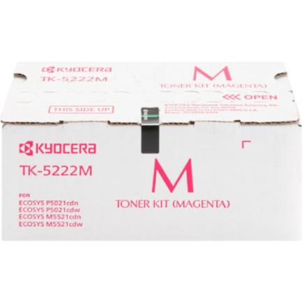 KYOCERA - Tóner Kyocera TK-5222M 1.2K Páginas Compatible P5021cdn/P5021cdw/M5521cdn/M5521cdw Color Magenta