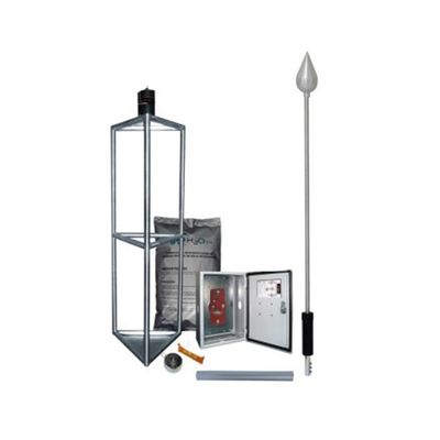 TOTAL GROUND - Kit de Pararrayo con Punta con Diámetro de Protección de 300 metros, fabricada en Acero Inoxidable