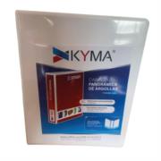 KYMA - Carpeta Panorámica Kyma de Vinil Tamaño Oficio 1" Aro en "D" Blanca