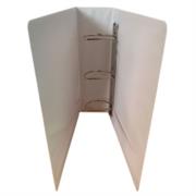 KYMA - Carpeta Panorámica Kyma de Vinil Tamaño Oficio 3" Aro en "D" Blanca