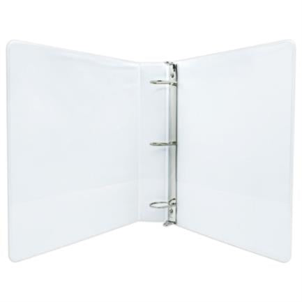 KYMA - Carpeta Panorámica Kyma de Vinil Tamaño Carta 1 1/2" Aro en "D" Blanca