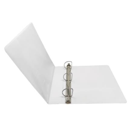 KYMA - Carpeta Panorámica Kyma de Vinil Tamaño Carta 2" Aro en "D" Blanca