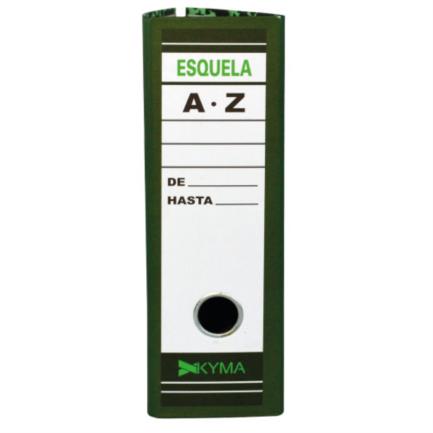 KYMA - Registrador Kyma Tamaño Esquela Color Verde Jaspeado