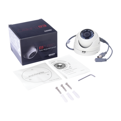 EPCOM PROFESSIONAL - KIT TurboHD 1080p / DVR 8 Canales / 4 Cámaras Bala (exterior 2.8 mm) / 4 Cámaras Eyeball (exterior 2.8 mm) / Transceptores / Conectores / Fuente de Poder Profesional hasta 15 Vcc para Largas Distancias