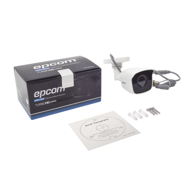 EPCOM PROFESSIONAL - KIT TurboHD 1080p / DVR 8 Canales / 8 Cámaras Bala (exterior 2.8 mm) / Transceptores / Conectores / Fuente de Poder Profesional hasta 15 Vcc para Larga Distancias