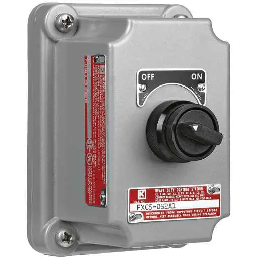 HUBBELL KILLARK - Interruptor Selector con Llave de 2 Posiciones con Contacto de Mantenimiento / 2 NA/NC
