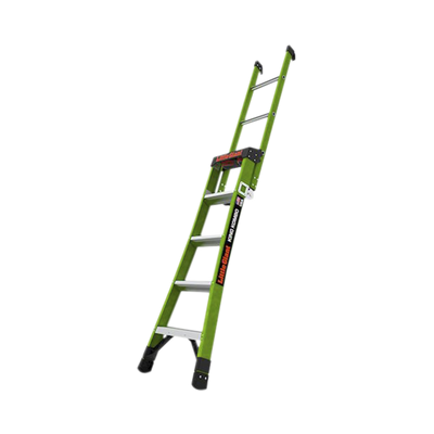 LITTLE GIANT LADDER SYSTEMS - Escalera de Tijera 3 en 1 de 1.5 Metros, Fibra de Vidrio (SKU13906-001). Hecha en E.U.A. (Versión 2.0)