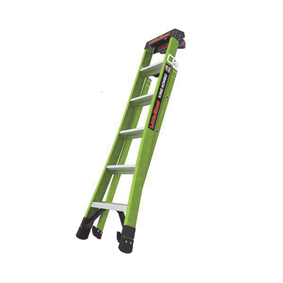 LITTLE GIANT LADDER SYSTEMS - Escalera de Tijera 3 en 1 de 1.8 Metros, Fibra de Vidrio (SKU13906-001). Hecha en E.U.A. (Versión 2.0)