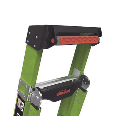 LITTLE GIANT LADDER SYSTEMS - Escalera de Tijera 3 en 1 de 1.8 Metros, Fibra de Vidrio (SKU13906-001). Hecha en E.U.A. (Versión 2.0)